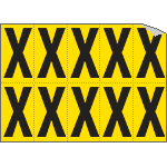 905X - Foglio n.10 etichette adesive G/N lettera X
