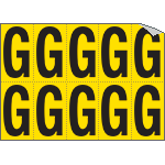 906G - Foglio n.10 etichette adesive G/N lettera G