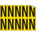 906N - Foglio n.10 etichette adesive G/N lettera N