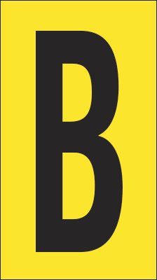 907B - Foglio n.1 etichette adesive G/N lettera B