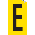 907E - Foglio n.1 etichette adesive G/N lettera E