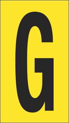 907G - Foglio n.1 etichette adesive G/N lettera G