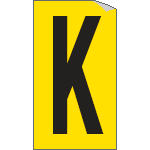 907K - Foglio n.1 etichette adesive G/N lettera K