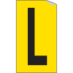 907L - Foglio n.1 etichette adesive G/N lettera L