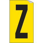 907Z - Foglio n.1 etichette adesive G/N lettera Z