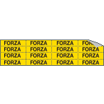 9120C - Foglio n.16 etichette adesive FORZA