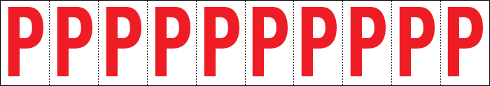 914P - Foglio n.10 etichette adesive B/R lettera P