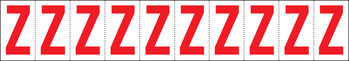 914Z - Foglio n.10 etichette adesive B/R lettra Z