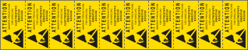 91510B - Foglio n.10 etichette Attention observe caution