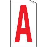 917A - Foglio n.1 etichette adesive B/R lettera A