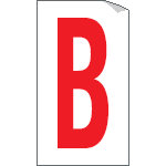 917B - Foglio n.1 etichette adesive B/R lettera B