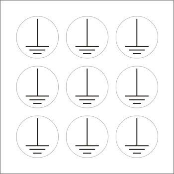 9181A - Foglio n. 9 etichetta adesiva simbolo terra