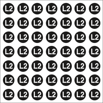 9190C - Foglio n.49 etichetta adesiva simbolo L2