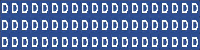 920D - Foglio n.60 etichette adesive B/B lettera D