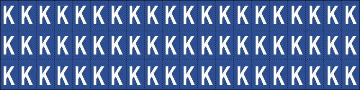 920K - Foglio n.60 etichette adesive B/B lettera K