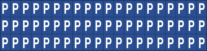 920P - Foglio n.60 etichette adesive B/B lettera P