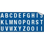 922AZ - Foglio n.30 etichette adesive B/B letter.da A a Z