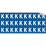 922K - Foglio n.30 etichette adesive B/B lettera K