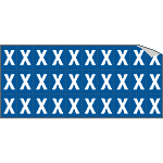 922X - Foglio n.30 etichette adesive B/B lettera X