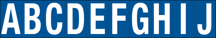 924AJ - Foglio n.10 etichette adesive B/B lett.da A a J