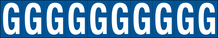 924G - Foglio n.10 etichette adesive B/B lettera G