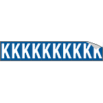 924K - Foglio n.10 etichette adesive B/B lettera K