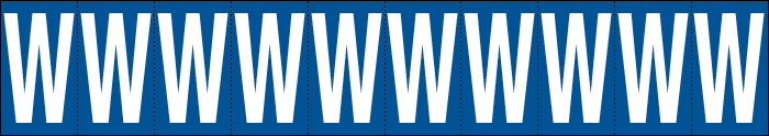 924W - Foglio n.10 etichette adesive B/B lettera W