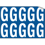 925G - Foglio n.10 etichette adesive B/B lettera G