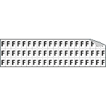 930F - foglio n.60 etic.aut. B/N lettera F