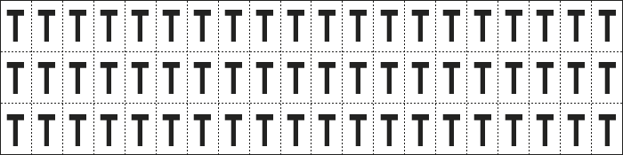 930T - foglio n.60 etic.aut. B/N lettera T