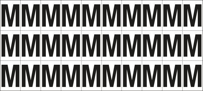 932M - Foglio n.30 etichette adesive B/N lettera M