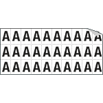 933A - Foglio n.30 etichette adesive B/N lettera A