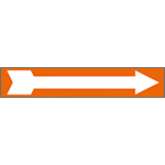 9390AA - Foglio n.1 etichette adesive arancio freccia bianca