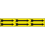 9390CY - Foglio n. 6 etichette adesive giallo freccia nera