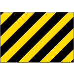 9402P - Pannello autoadesivo righe giallo nere