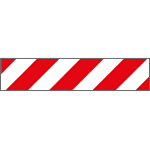 9414P - Pannello autoadesivo righe bianco rosso