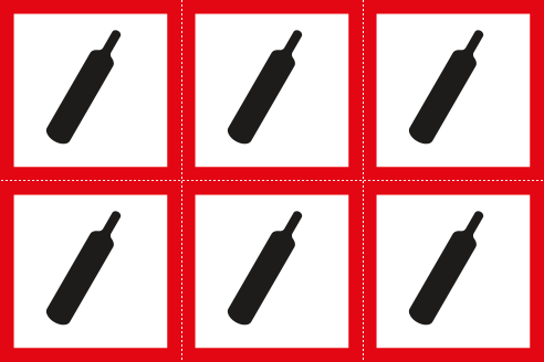 9424A - Foglio n. 6 etichette adesive gas compresso