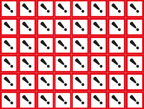 9427D - Foglio n.48 etichette adesive pericolo