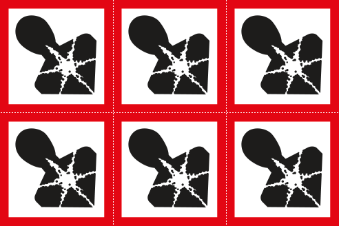 9428A - Foglio n. 6 etichette adesive cancerogen