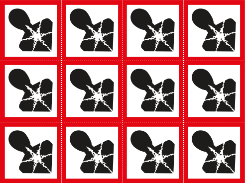 9428B - Foglio n.12 etichette adesive cancerogen