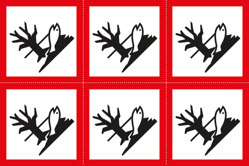 9429A - Foglio n. 6 etichette adesive pericolo ambiente