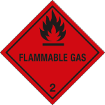 9445D - Etichetta adesiva FLAMMABLE GAS (2)