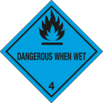 9455C - Etichetta adesiva DANGEROUS WHEN WET (4)