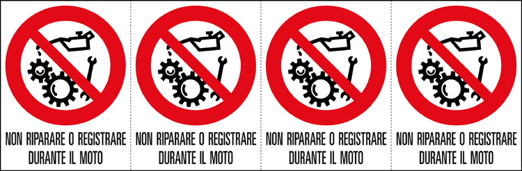 9503B - Foglio n. 4 etichette adesive non riparare durante