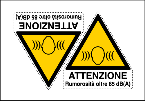 9572A - Foglio n. 2 etichette adesive rumorosita' superiore