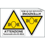 9572A - Foglio n. 2 etichette adesive rumorosita' superiore