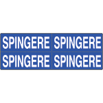 9604BB - Foglio n. 4 etichette adesive fondo blu SPINGERE