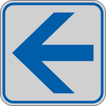 9658A - Etichetta argento simbolo FRECCIA DIREZIONALE