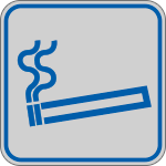 9660B - Etichetta argento simbolo POSTO FUMO