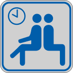 9663A - Etichetta argento simbolo SALA D'ATTESA